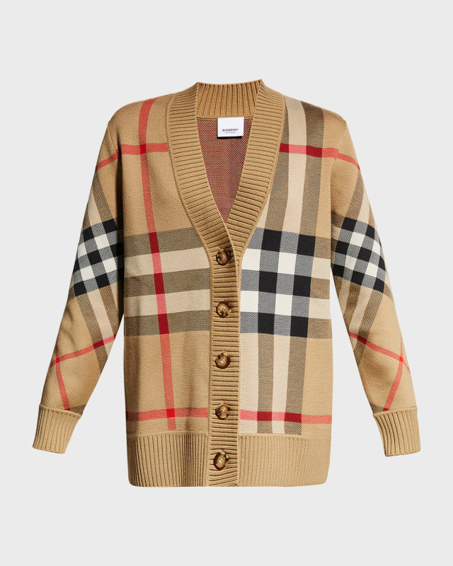 Caragh Check Jacquard Cardigan